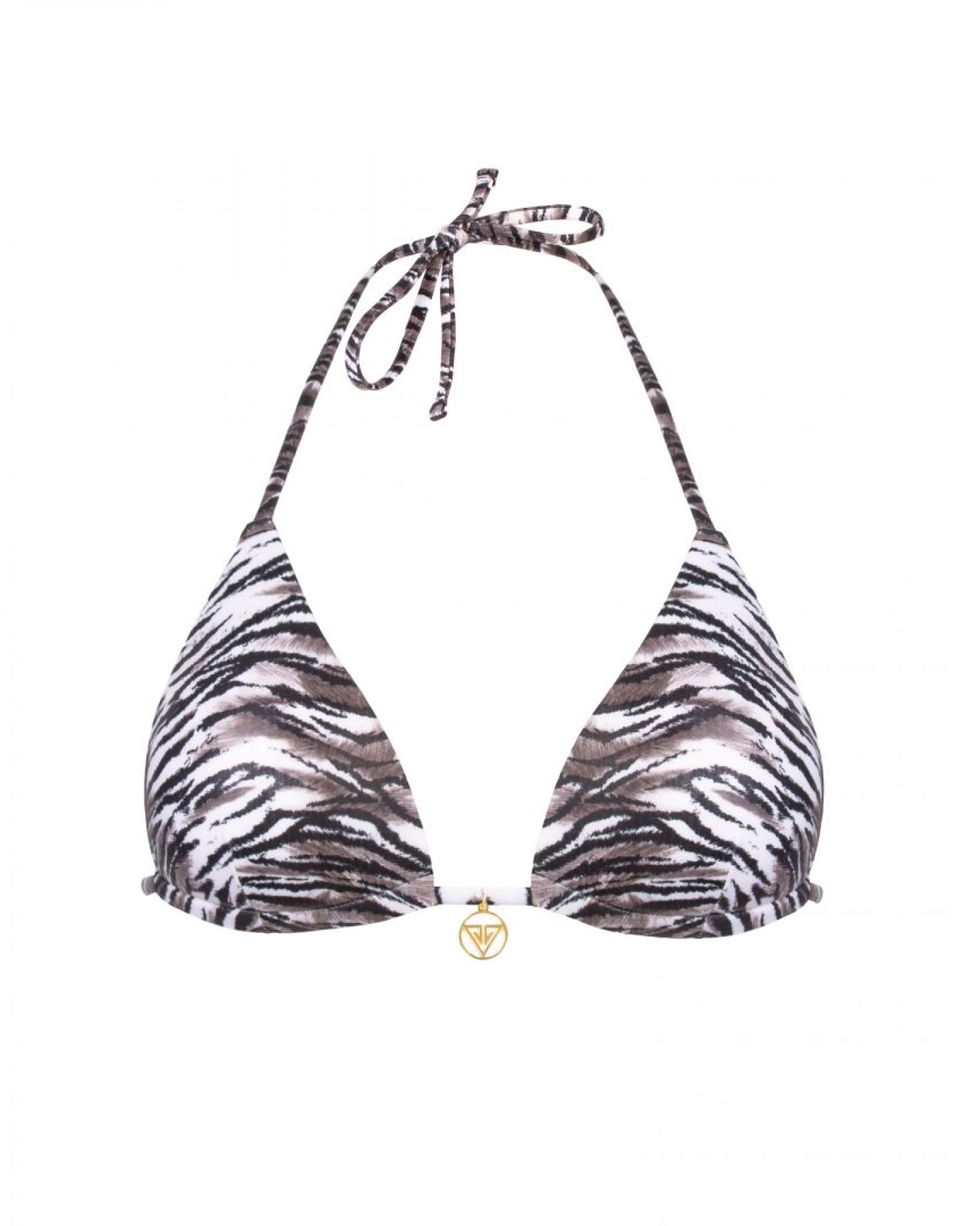 Print Push Up Triangle Bikini Top S Vivien Vance