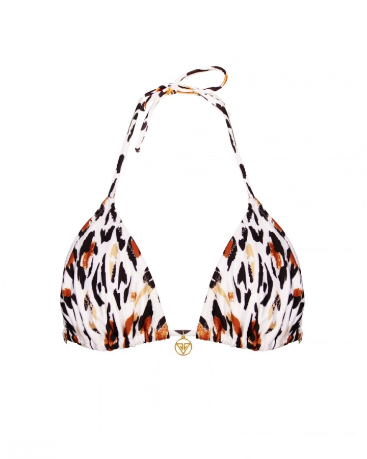 Print Removable Pads Triangle Bikini Top L Vivien Vance