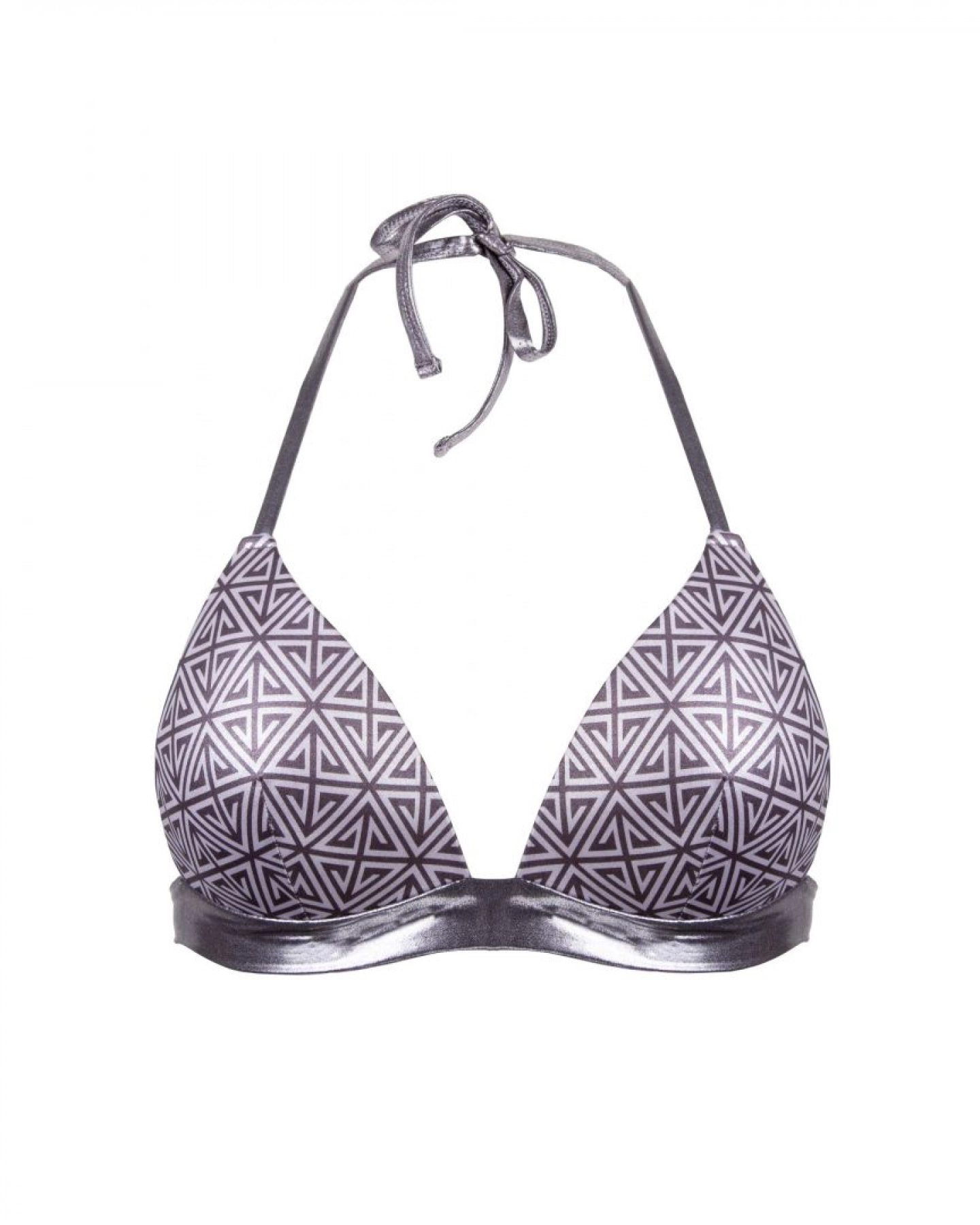 Print Push Up Triangle Bikini Top S Vivien Vance