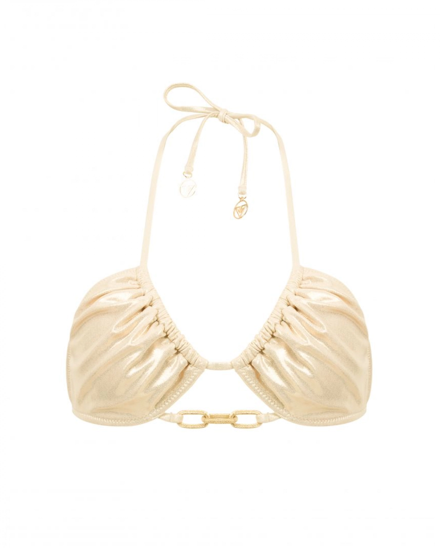 Moda Nude Without Push Up Bikini Top With Golden Chain S Vivienvance