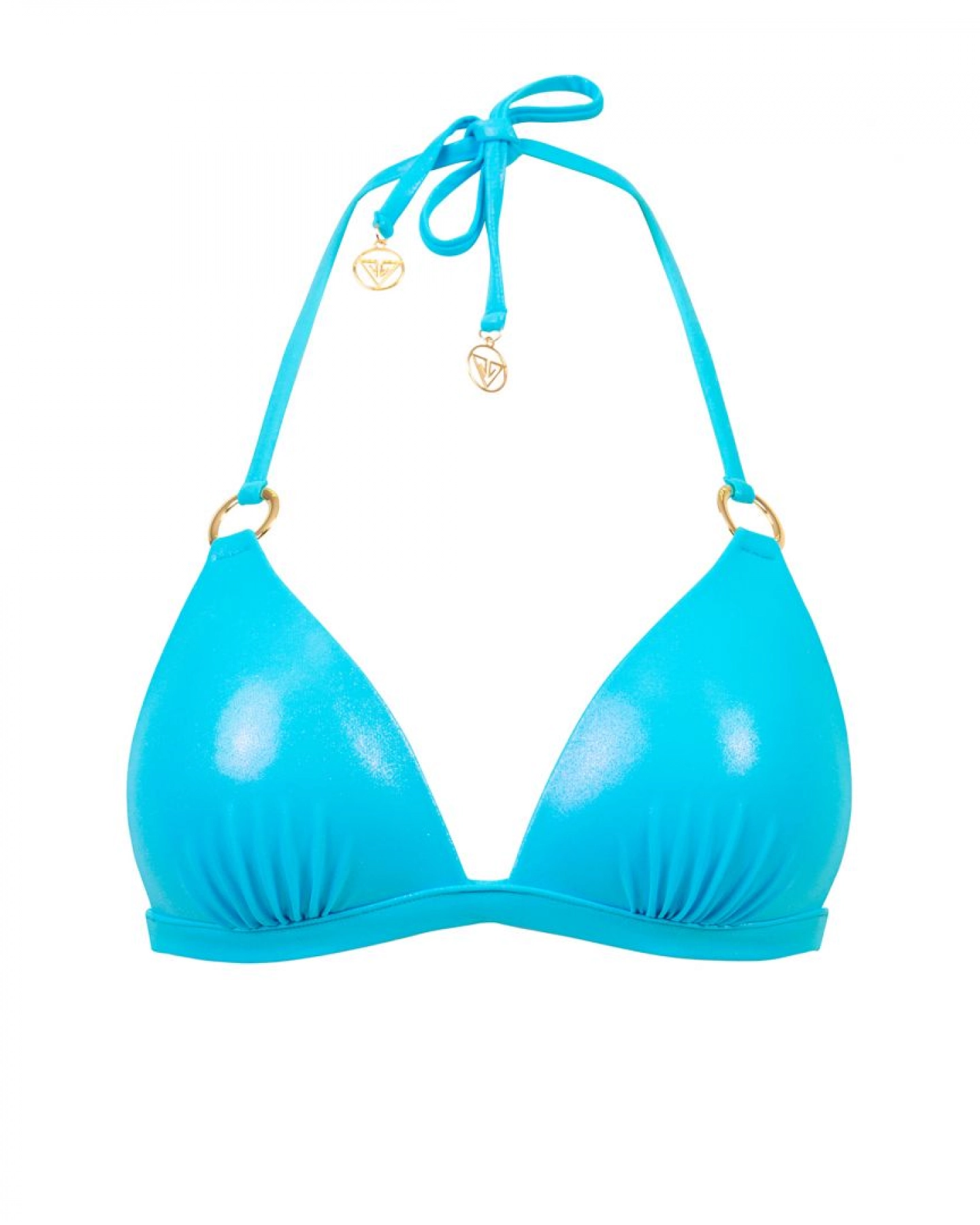 Blue Push Up Triangle Bikini Top S Vivien Vance