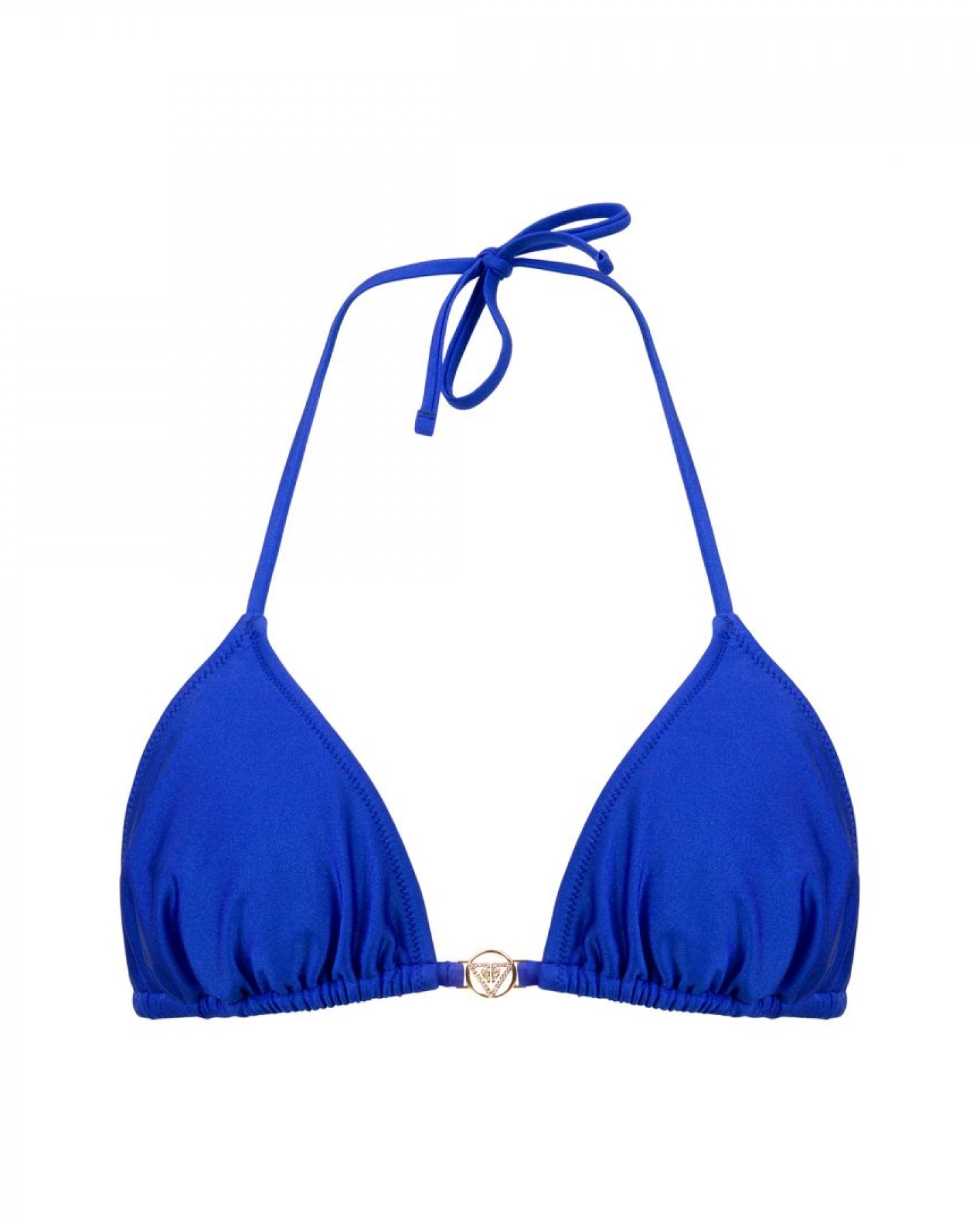 Blue Removable Pads Triangle Bikini Top S Vivien Vance
