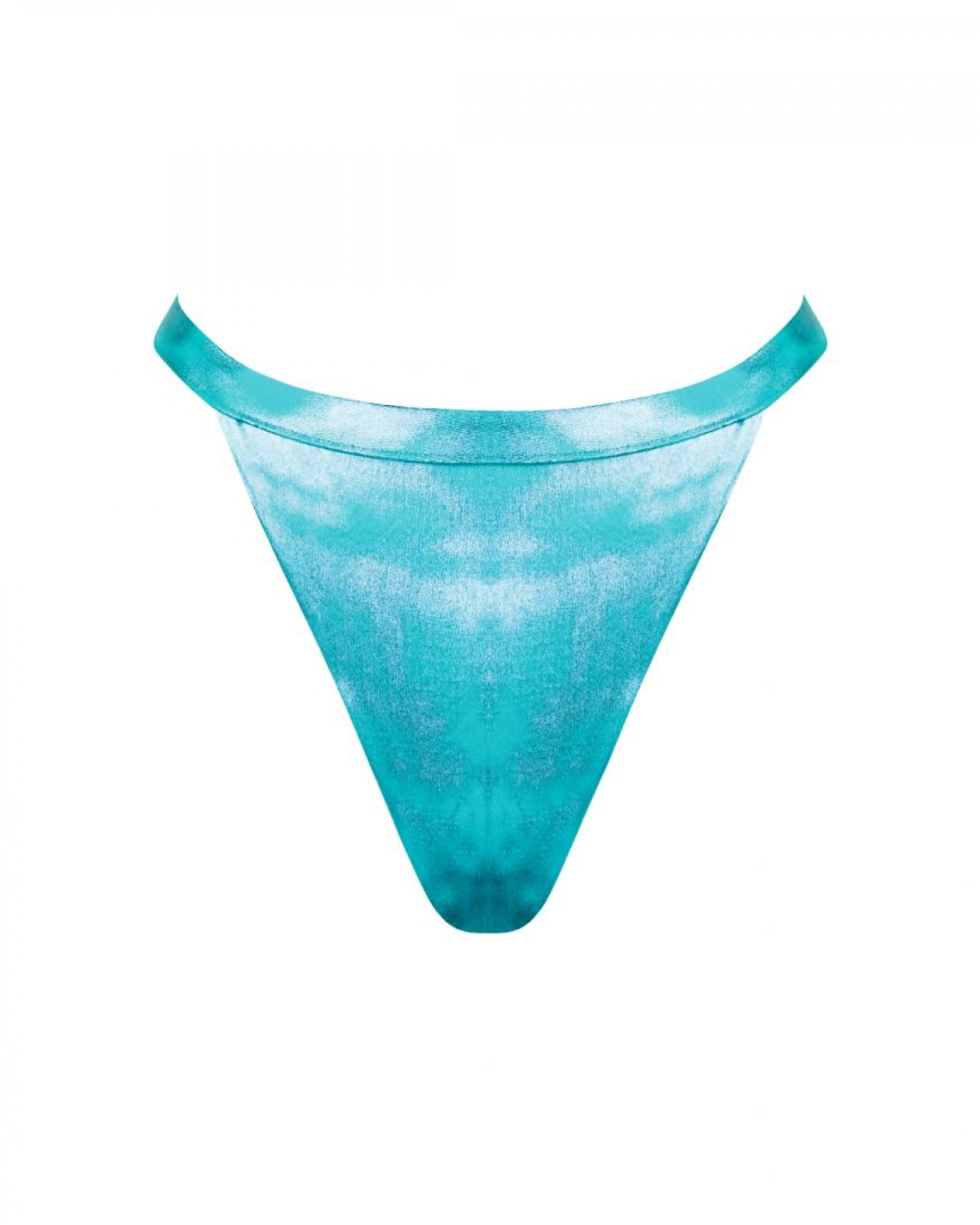 Blue Thong Mid Rise Bikini Bottom S Vivien Vance