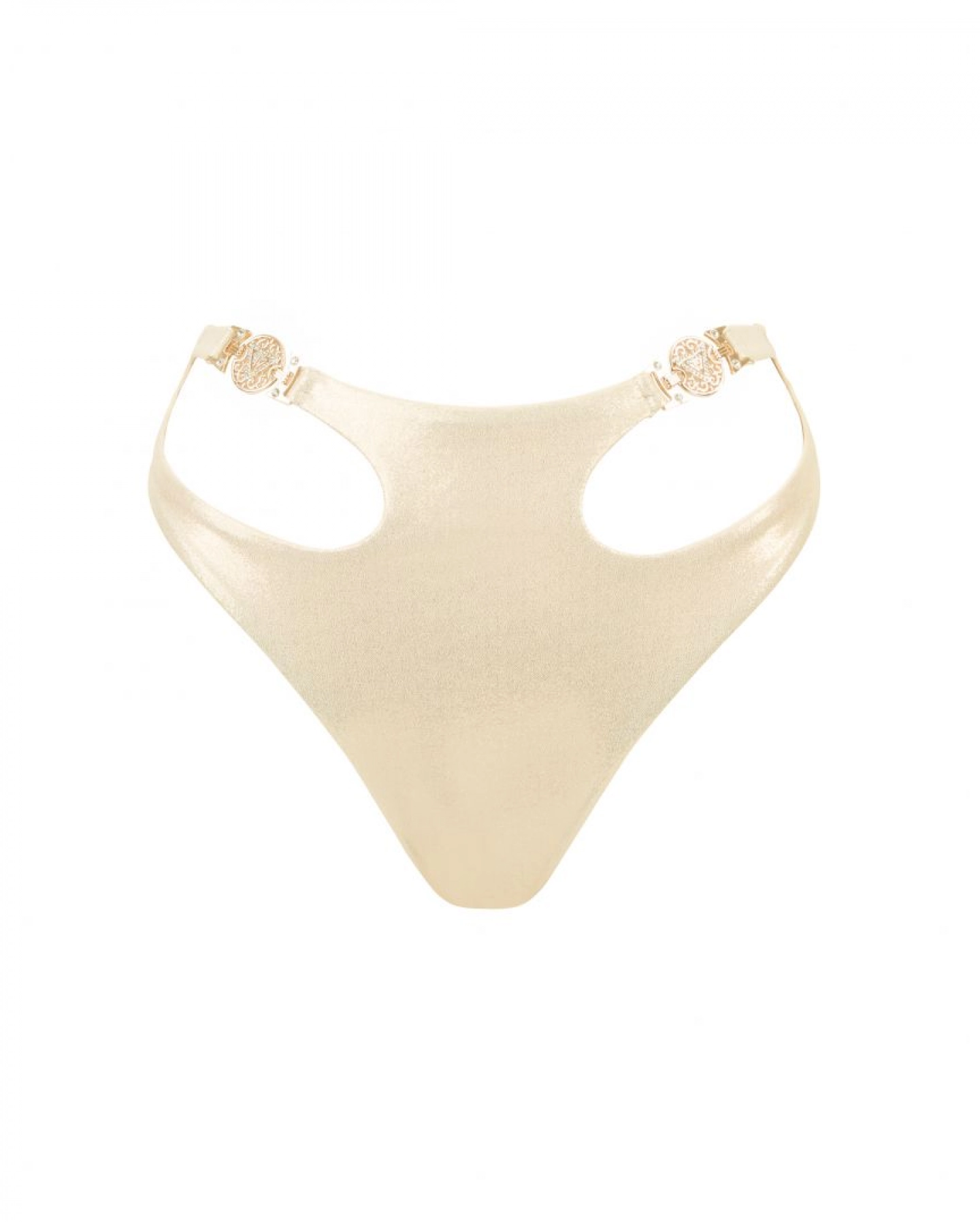 Nude U Cut Out Thong High Rise Bikini Bottom Xs Vivien Vance