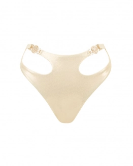 Nude U Cut Out Thong High Rise Bikini Bottom Xs Vivien Vance