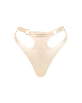 Nude U Cut Out Thong High Rise Bikini Bottom Xs Vivien Vance
