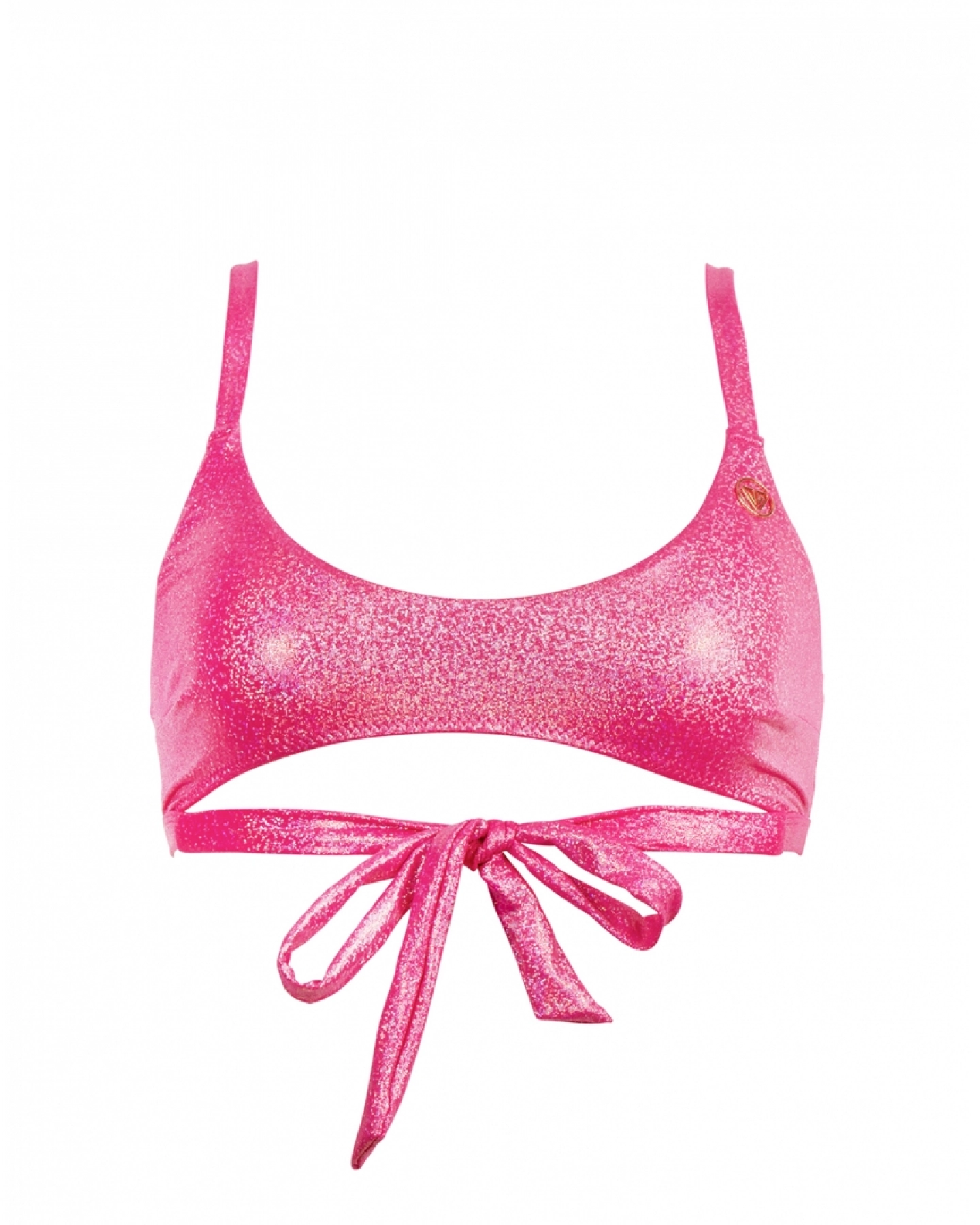 Pink Without Push Up Bikini Top With Tie Under Bust L Vivien Vance