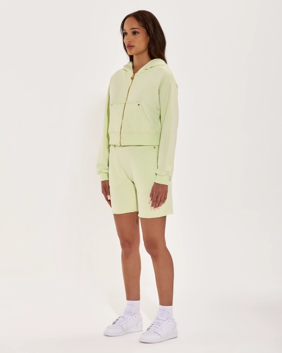 Lime Cream Hoodie Set