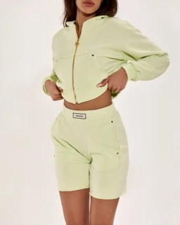 Lime Cream Hoodie Set – 2. kép