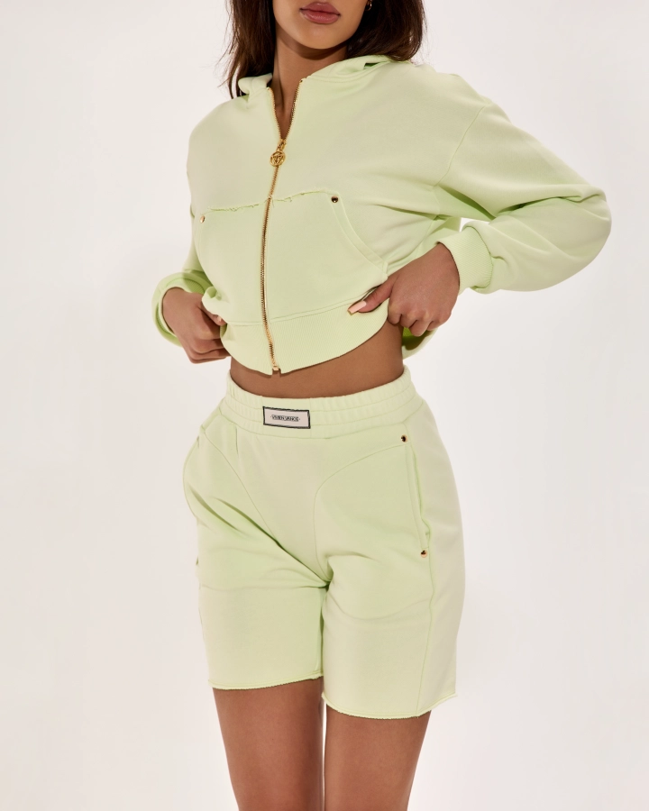 Lime Cream Hoodie Set