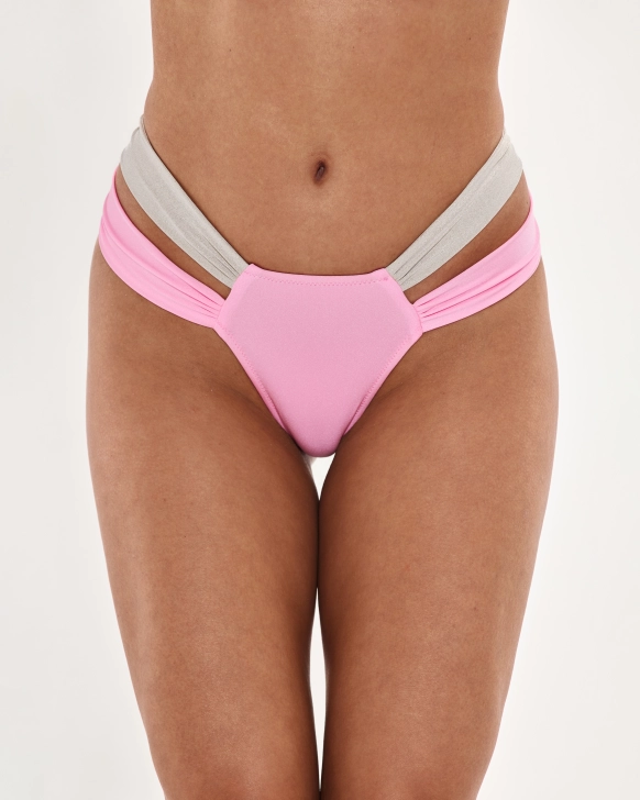 Brazilian-Slip mit mittlerer Taille und Kontraststreifen