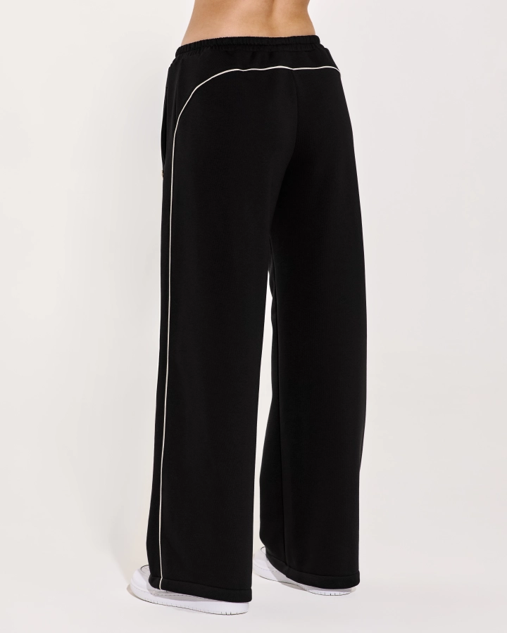 Black Zipper Hoodie Set