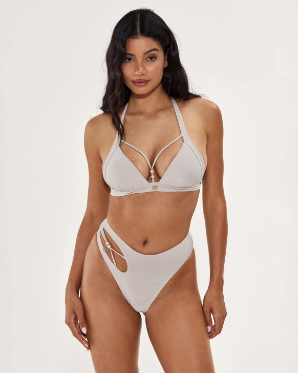 Gold Lurex Bikini Set
