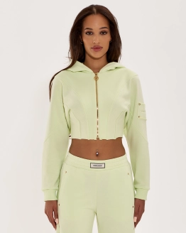 Lime Cream Hoodie Set