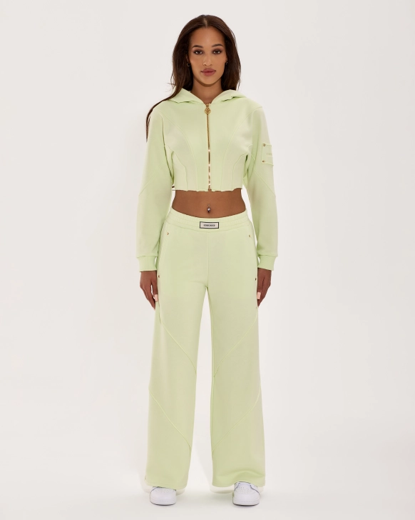 Lime Cream Hoodie Set