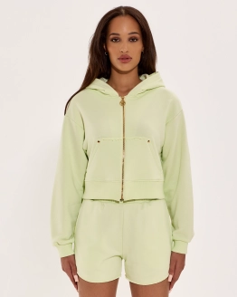 Lime Cream Hoodie Set