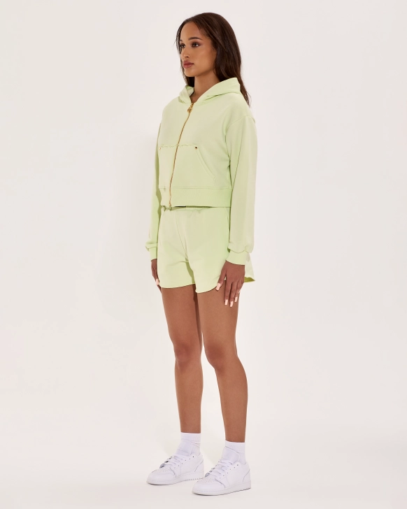 Lime Cream Hoodie Set