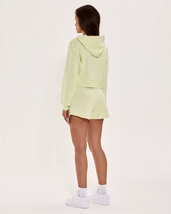 Kurzer Hoodie mit Reißverschluss und Fronttaschen