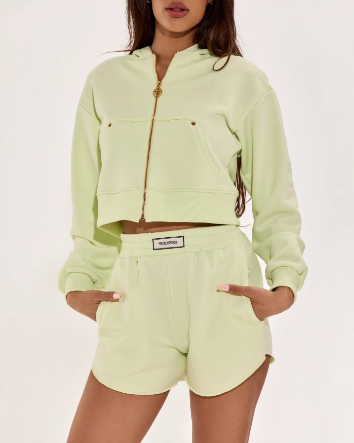 Lime Cream Hoodie Set