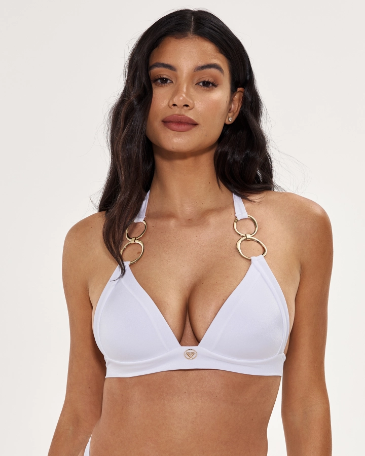Push-up Bikini Top with Golden Rings
