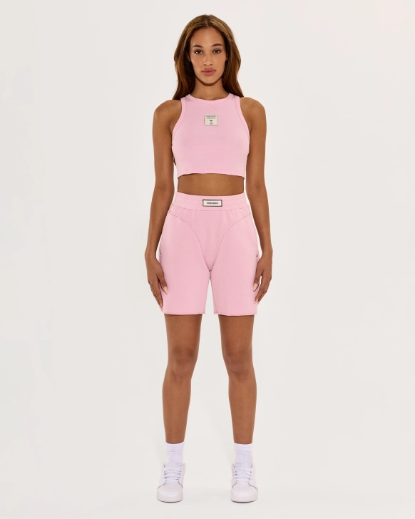 Top scurt cu croială sport și decupaje la umeri