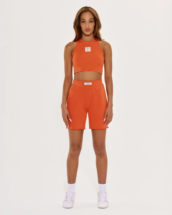 Kurzes Top mit sportlichem Schnitt und freien Schultern