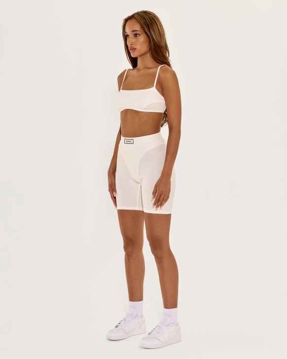 Cropped top with thin straps