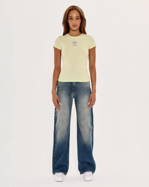 Lime Cream Denim Set