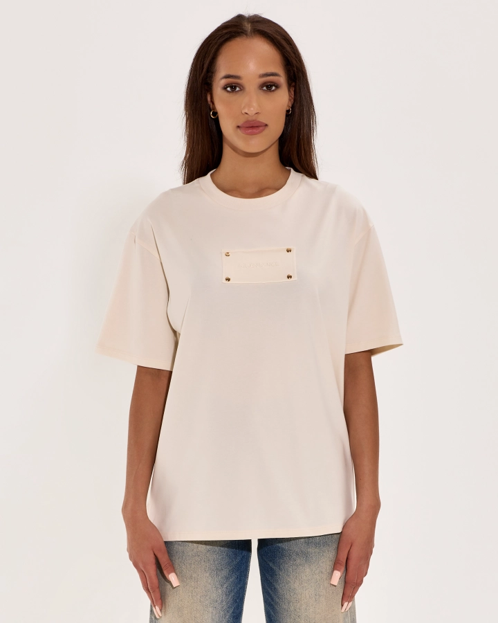 Oversize Póló Hímzett Címkével