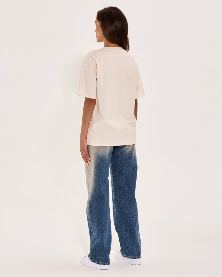 Oversize T-Shirt Mit Gesticktem Label