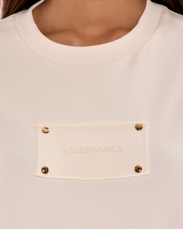 Oversize T-Shirt Mit Gesticktem Label