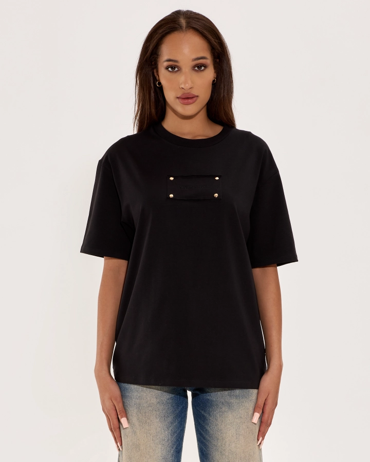 Oversize Póló Hímzett Címkével