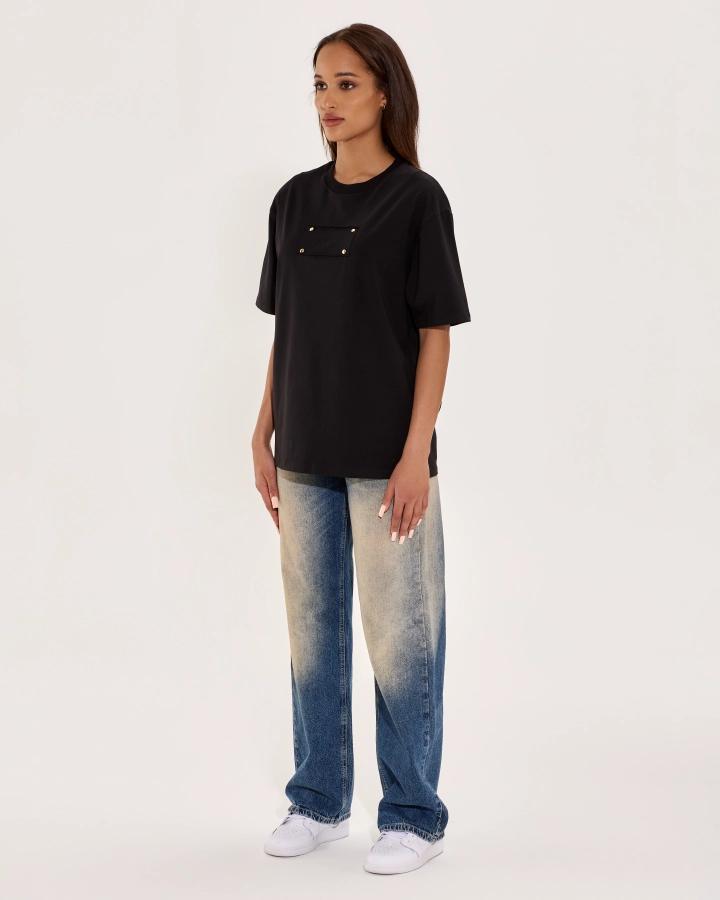 Oversized T-Shirt With Embroidered Label