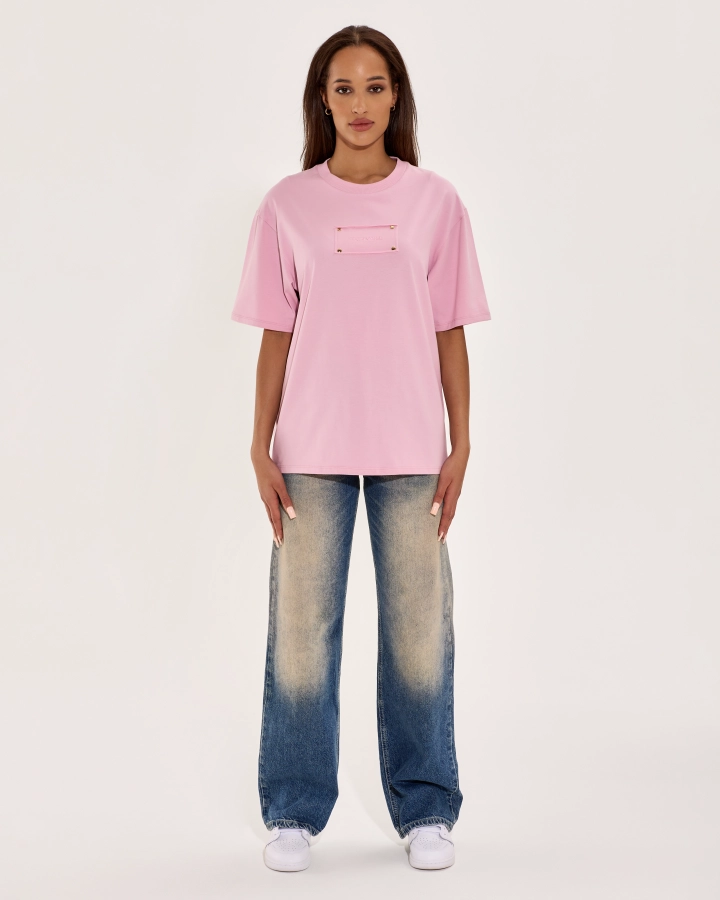 Oversize Póló Hímzett Címkével