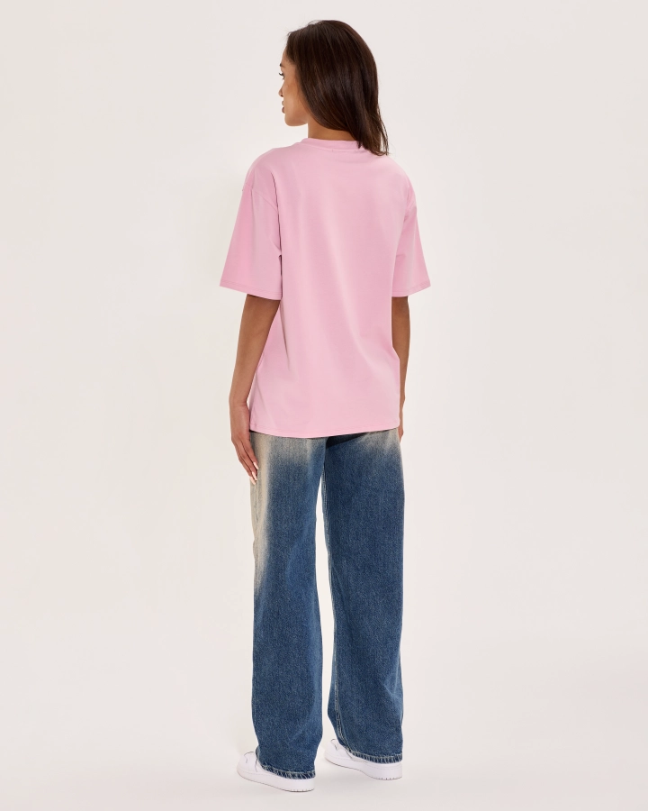 Oversize T-Shirt Mit Gesticktem Label