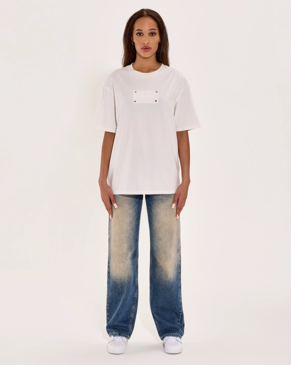 Oversized T-Shirt With Embroidered Label