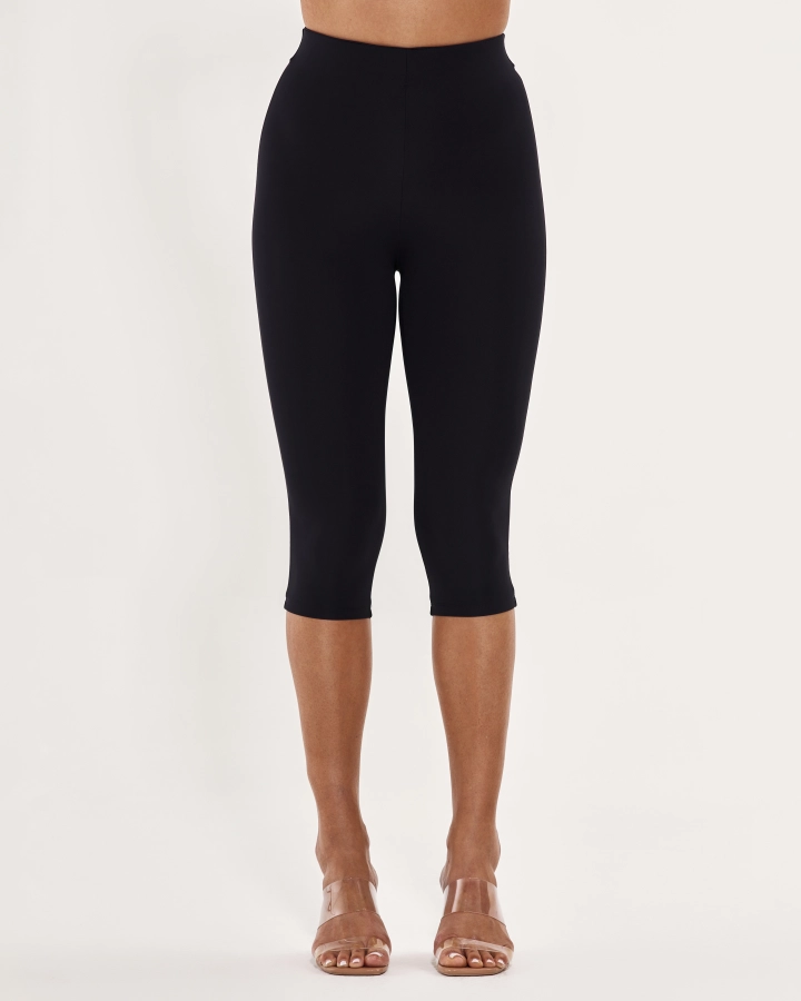 Dreiviertel-Leggings mit Reißverschluss hinten
