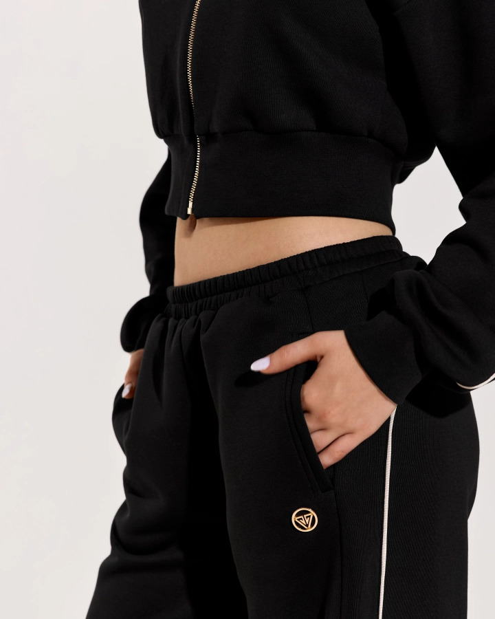 Accolade Cropped Jumper with Zip and Lurex Strap