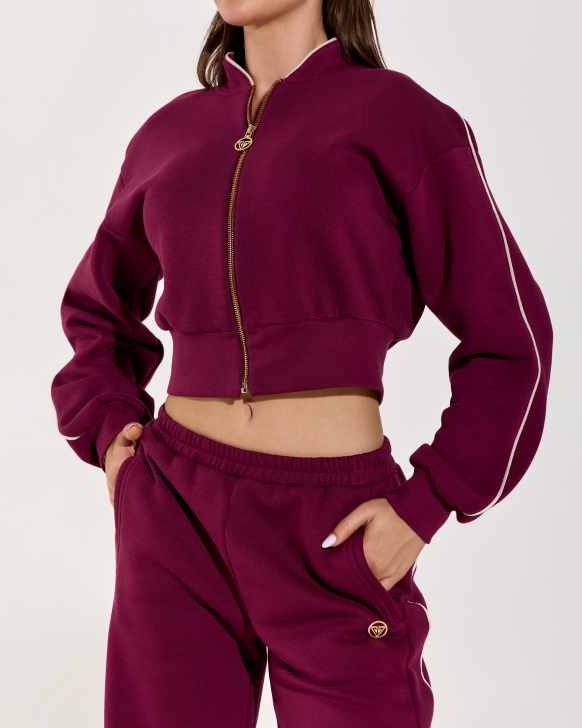 Bolero Zipper Hoodie Set