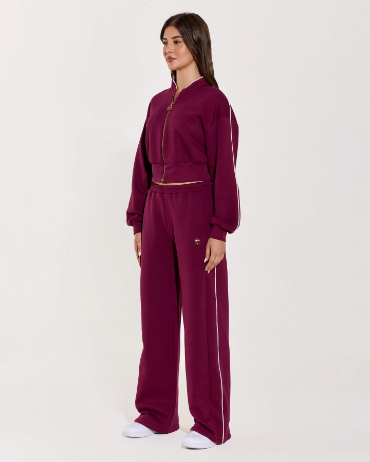 Accolade Cropped Jumper with Zip and Lurex Strap