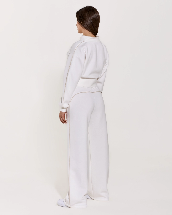 Accolade Cropped Jumper with Zip and Lurex Strap