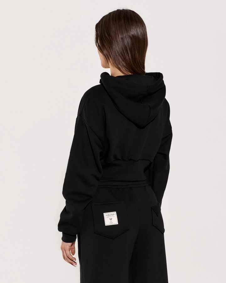 Accolade Cropped Hoodie für Damen mit tailliertem Bund