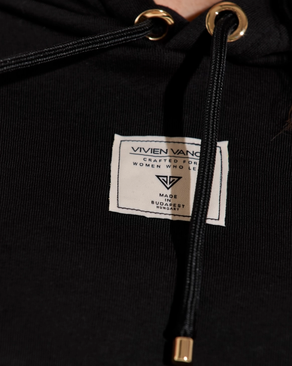 Accolade Cropped Hoodie für Damen mit tailliertem Bund