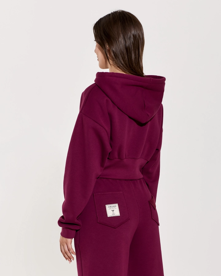 Accolade Cropped Hoodie für Damen mit tailliertem Bund