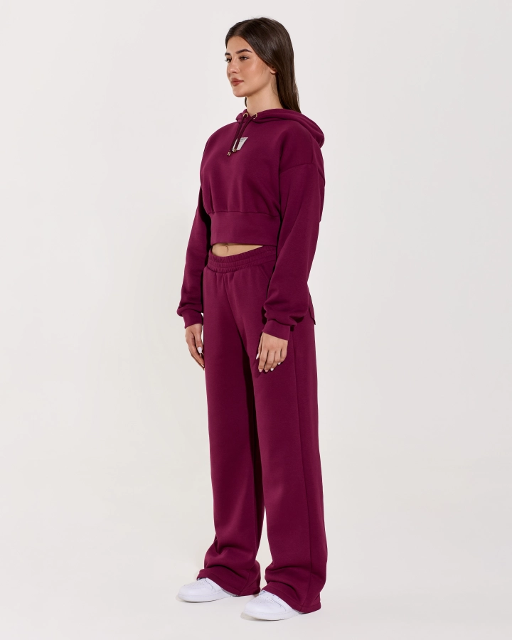 Accolade Cropped Hoodie für Damen mit tailliertem Bund