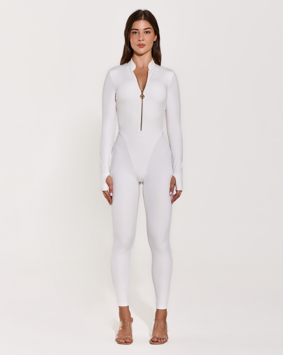 Elegant Zip-Up Overall