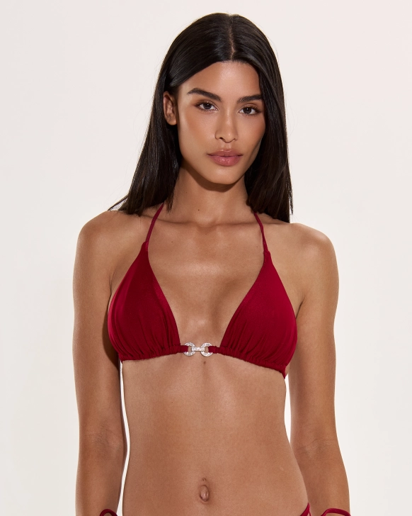 Trojúhelníkový Top S Řetízky A Nastavitelnými Košíčky