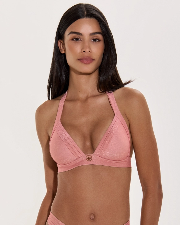 Lurex Push-Up Háromszög Bikini Felső Széles Pántokkal