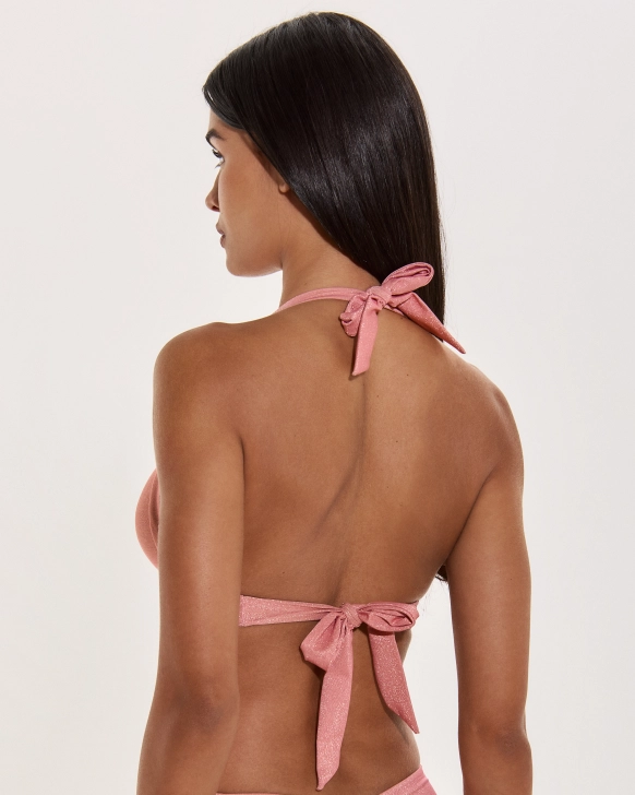 Lurex Push-Up Háromszög Bikini Felső Széles Pántokkal