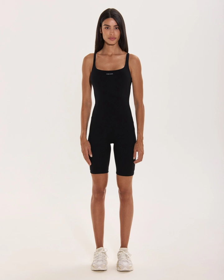 Sporty Tank Top Short Jumpsuit